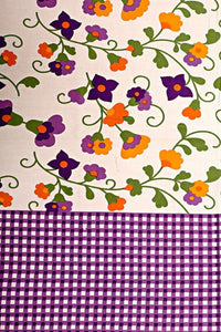 Thumbnail for Vamika Printed Cotton Purple Bedsheet With Pillow Covers (LEOC_CHKM_PR)