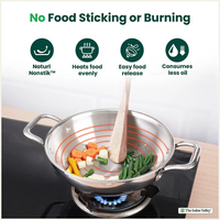 Thumbnail for The Indus Valley TurboCuk Tri-ply Stainless Steel Kadai Steel Lid