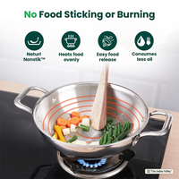 Thumbnail for The Indus Valley TurboCuk Tri-ply Stainless Steel Kadai