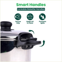 Thumbnail for Veggies Boiler Pot, Steamer Cooker, Induction & Gas, 1.08 Kg, 19cm, 3.5 L