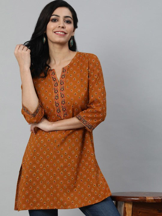 Women Maroon Printed Tunic