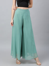 Thumbnail for Flared Georgette Ethnic Palazzos