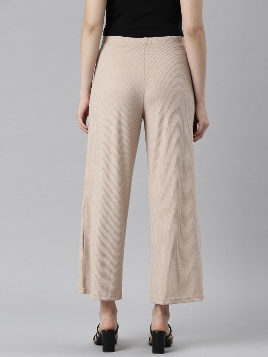 Women Black Knitted Palazzos