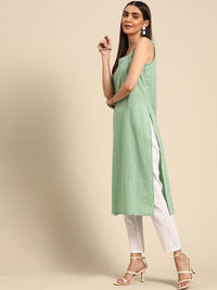 Thumbnail for Women Pink & Magenta Printed Strappy Straight Kurta