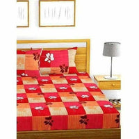 Thumbnail for cotton-double-bedsheet-with-2-pillow-cover