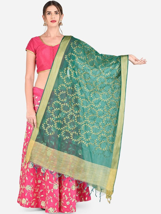 Gold-Toned Embroidered Dupatta