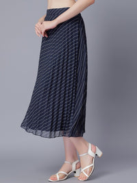 Thumbnail for Women Red & White Floral Printed A-Line Knee-Length Skirts