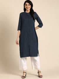 Thumbnail for women-geometric-woven-design-kurta