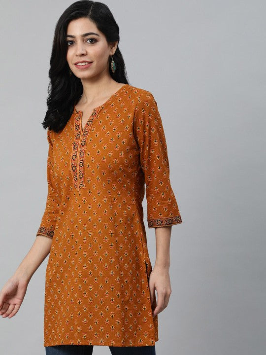 Women Maroon Printed Tunic