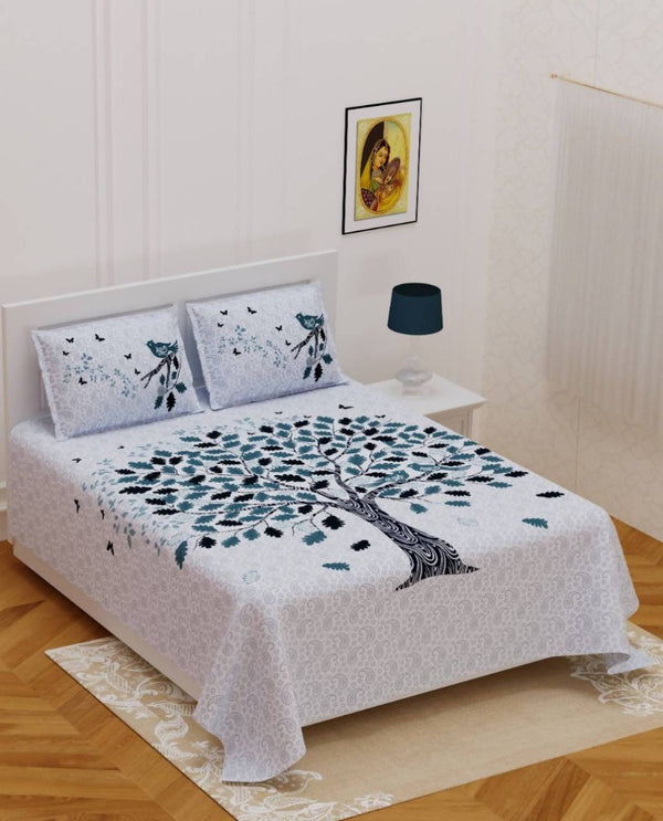 vamika-printed-cotton-white-bedsheet-with-pillow-covers-(pm-tree-grey