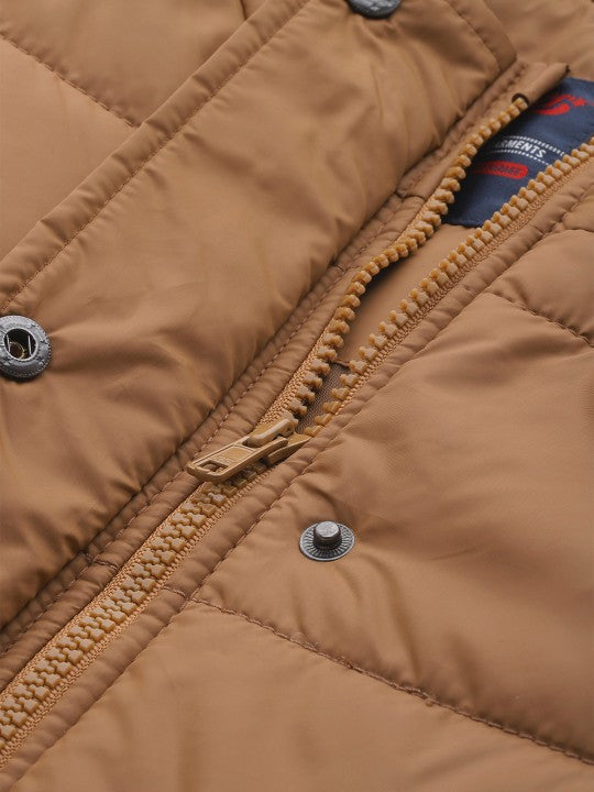 Women Navy Blue Solid Padded Jacket
