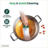 Thumbnail for The Indus Valley TurboCuk Tri-ply Stainless Steel Kadai Steel Lid