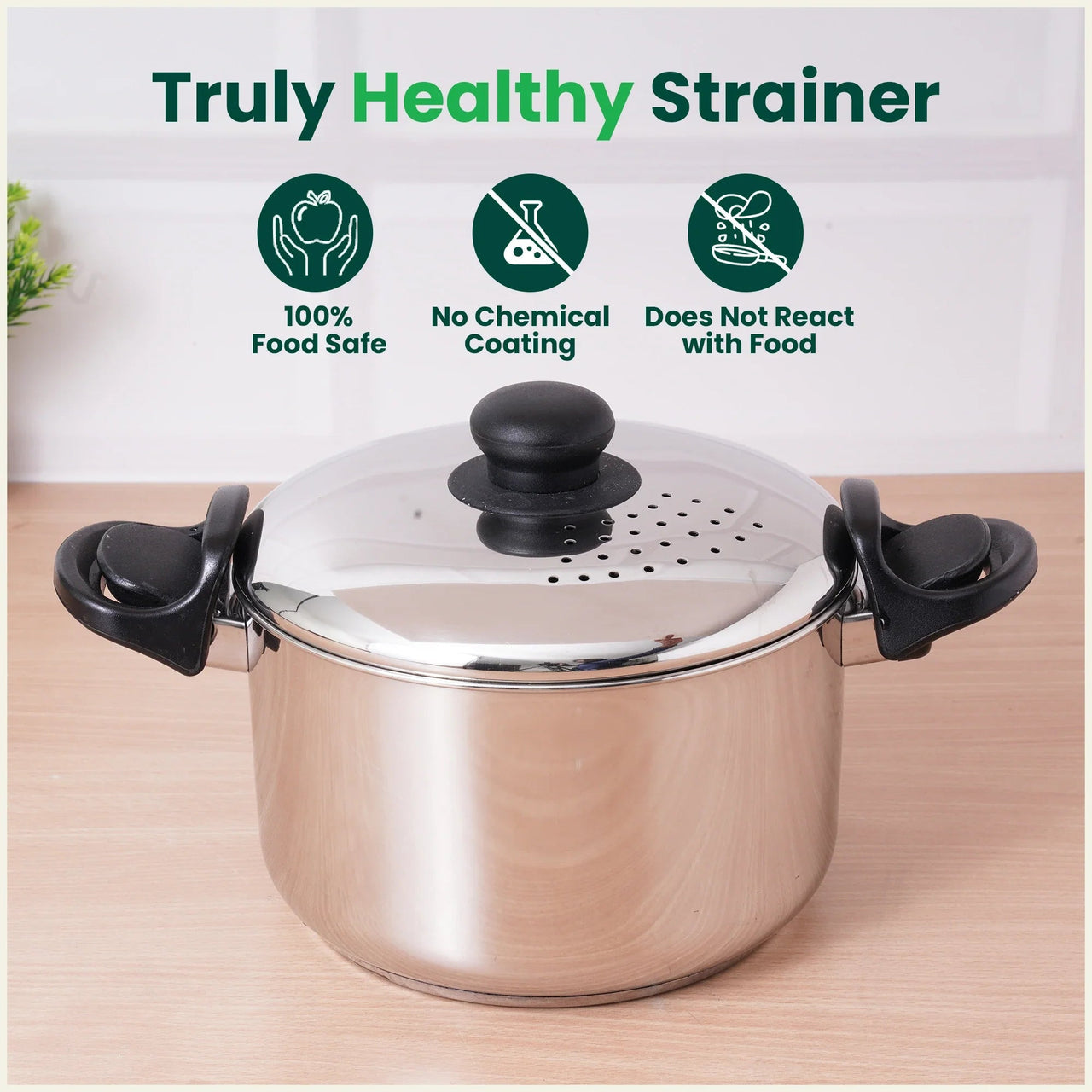 Veggies Boiler Pot, Steamer Cooker, Induction & Gas, 1.08 Kg, 19cm, 3.5 L