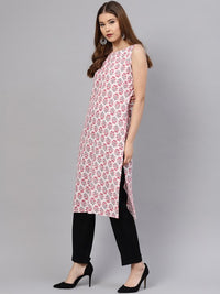 Thumbnail for Women Ethnic Motifs Printed Kantha Work Dobby Kurta