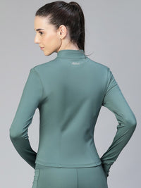 Thumbnail for Women Geometric Lightweight Crop Training or Gym Sporty Jacket