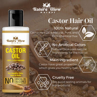 Thumbnail for Nature Glow Herbal Cold Pressed 100% Pure Castor Arandi Oil