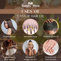Thumbnail for Nature Glow Herbal Cold Pressed 100% Pure Castor Arandi Oil