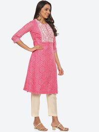 Thumbnail for women-ethnic-motifs-printed-thread-work-kurta