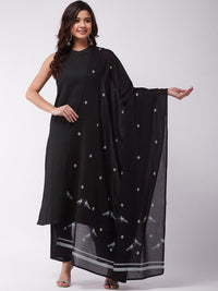 Thumbnail for women-black-&-white-printed-dupatta