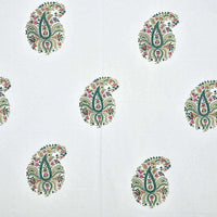 Thumbnail for Paisley Hand Block Printed Double 90x108 Inches Bedspread with 2 Pillow Covers