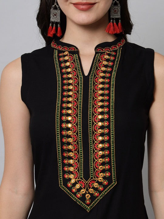 floral-embroidered-mirror-work-mandarin-collar-straight-kurta