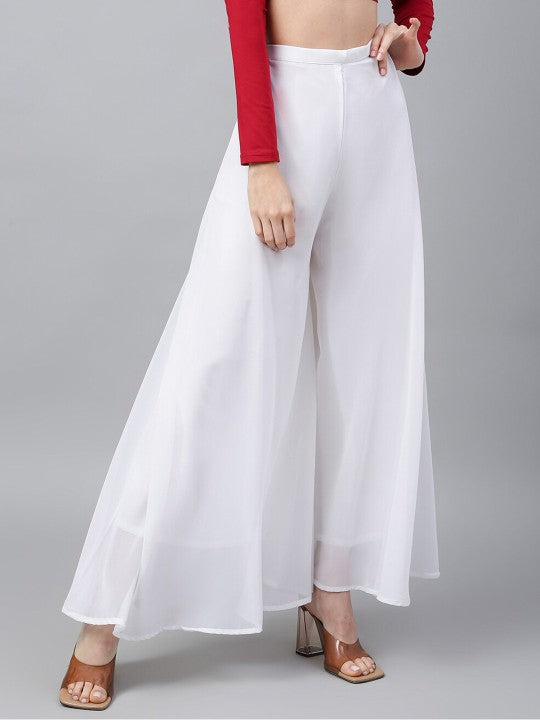 Flared Georgette Ethnic Palazzos
