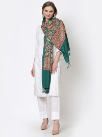 Thumbnail for Women Black & Orange Embroidered Shawl