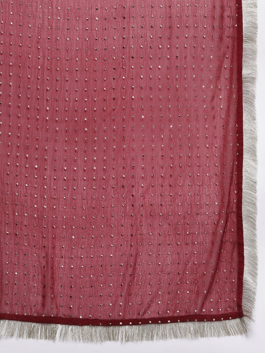 Women Regular Gotta Patti Silk Crepe Kurta with Trousers & With Dupatta