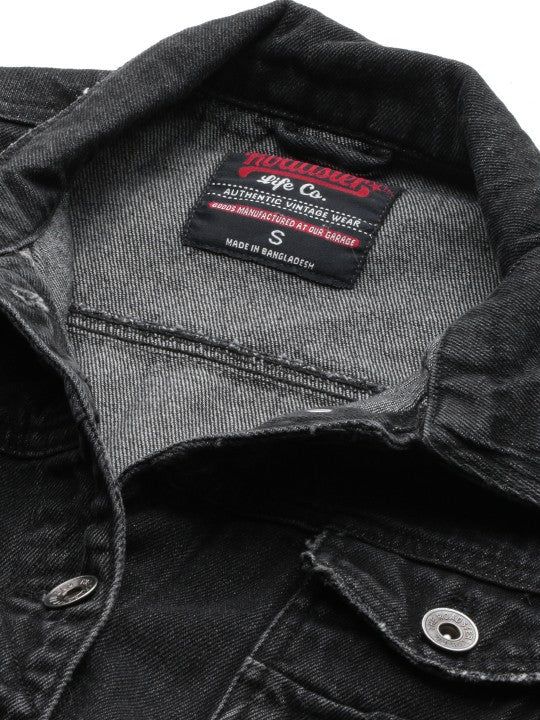 the-lifestyle-co-women-black-solid-denim-jacket