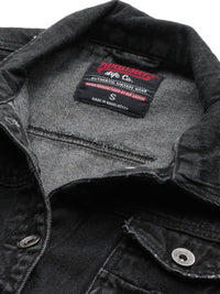 Thumbnail for the-lifestyle-co-women-black-solid-denim-jacket
