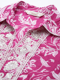 Thumbnail for shirt-collar-printed-cotton-cambric-tunic