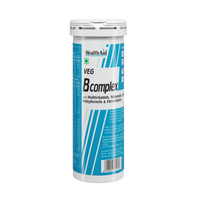 Thumbnail for healthaid-vegan-b-complex-with-multivitamins-&-electrolytes-mango-flavour-effervescent-tablets
