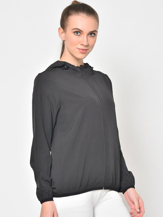 Women Colourblocked Windcheater Training or Gym Bomber Jacket