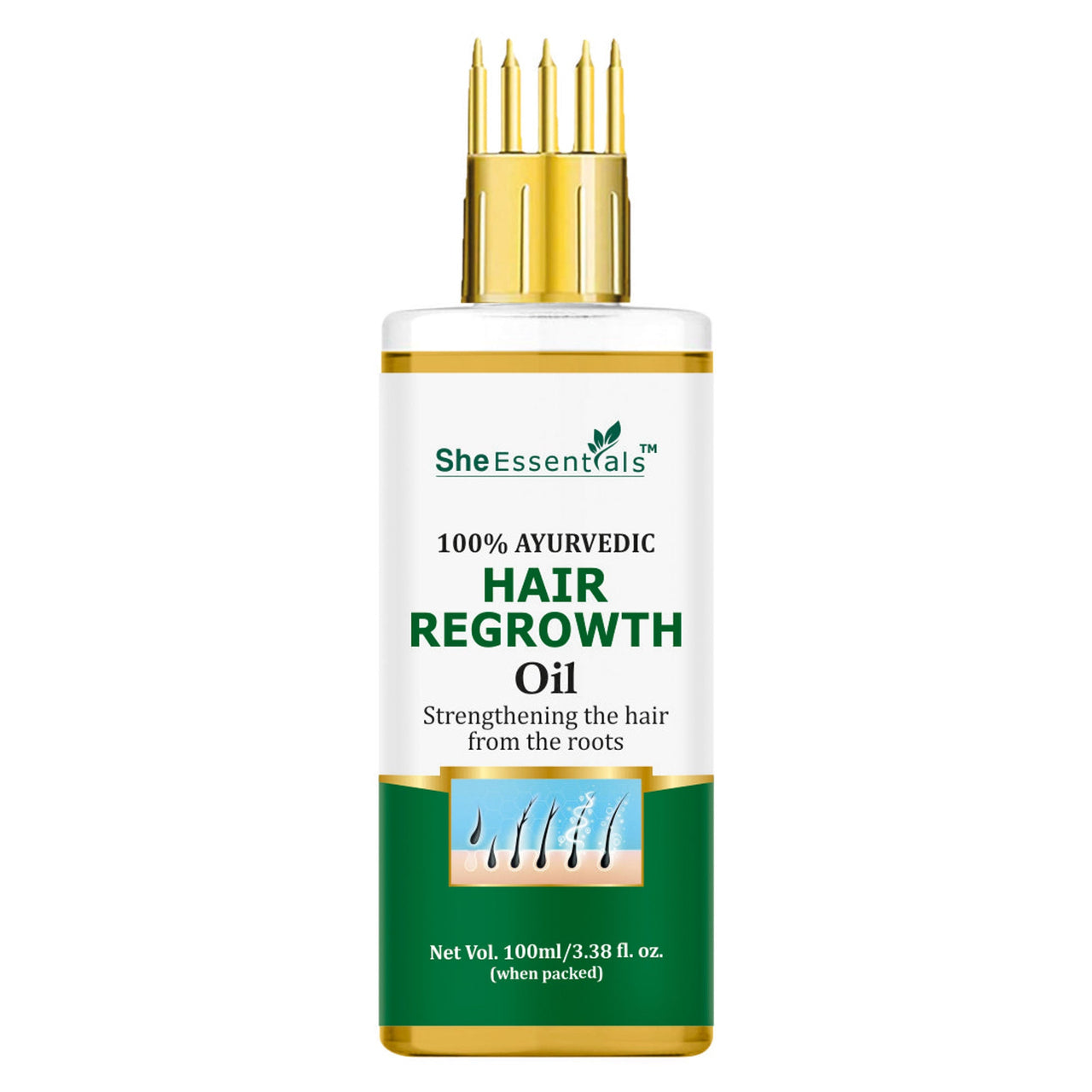 She Essentials Hair Regrowth Oil Infused With Rosemary For Anti Hair Fall & Hair Growth