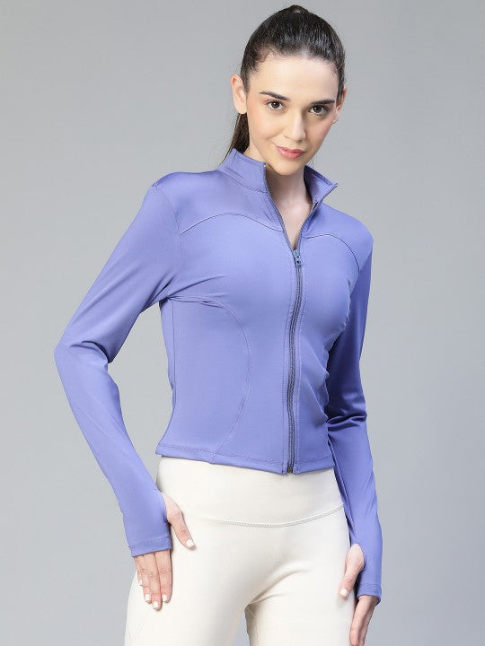 Women Lightweight Crop Training or Gym Sporty Jacket
