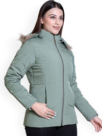 Thumbnail for lightweight-faux-fur-trim-hooded-parka-jacket