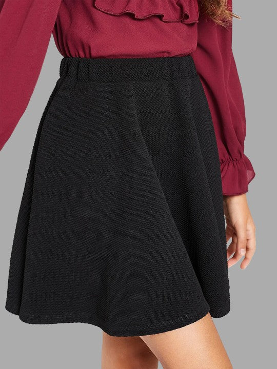 girls-self-design-knee-length-flared-skirts