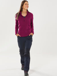 Thumbnail for women-pink-fleece-windcheater-outdoor-sporty-jacket