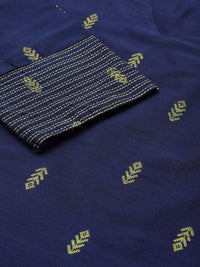 Thumbnail for Women Green & Gold-Toned Ethnic Motifs Dobby Kurta