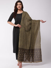 Thumbnail for Women Black & White Printed Dupatta