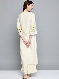 Thumbnail for women-off-white-striped-straight-kurta