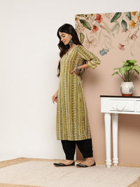 Thumbnail for Women Blue & White Printed Kurta