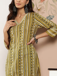 Thumbnail for Women Blue & White Printed Kurta