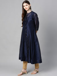 Thumbnail for Women Green Solid Anarkali Kurta