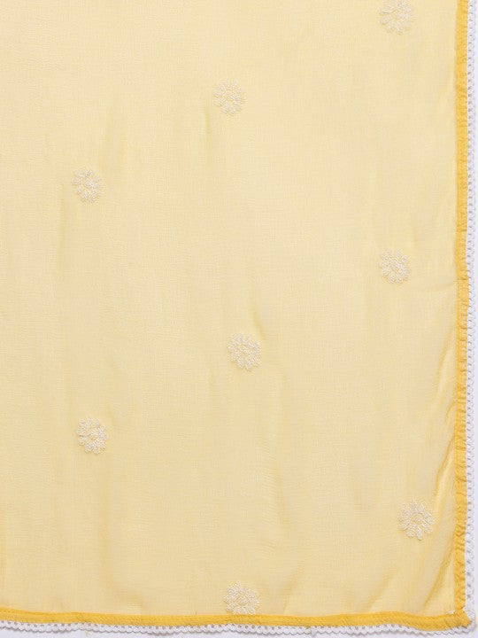 floral-embroidered-thread-work-pure-cotton-kurta-with-trousers-&-dupatta