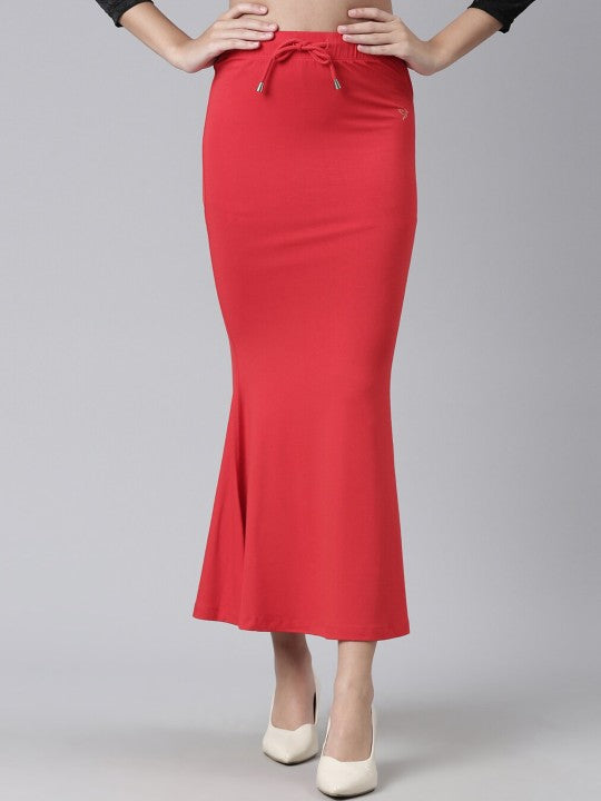 Side Slit High-Rise Stretchable Viscose Saree Skirt