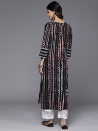 Thumbnail for Women Blue & White Printed Kurta