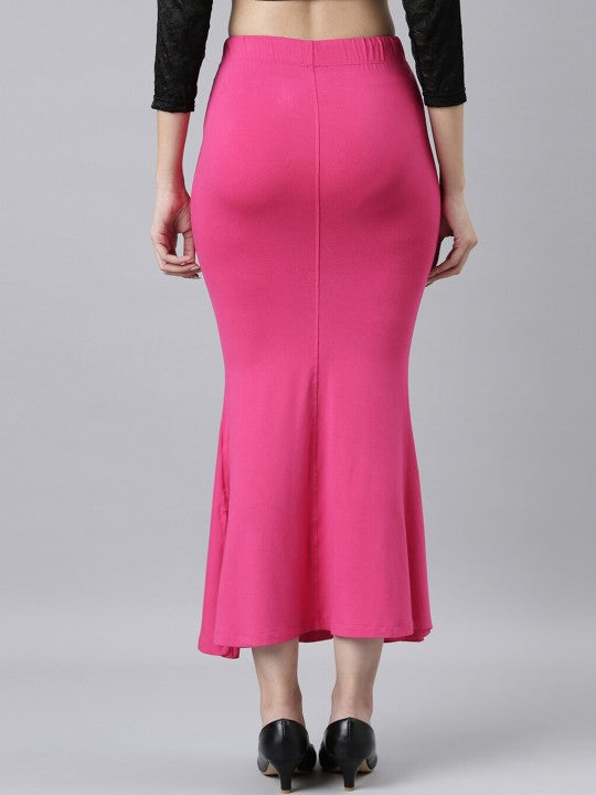 Side Slit High-Rise Stretchable Viscose Saree Skirt
