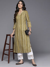 Thumbnail for Women Blue & White Printed Kurta