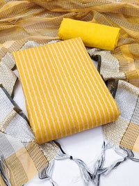 Thumbnail for Striped Jacquard Unstitched Dress Material